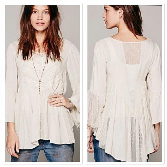 Free People Tops - Free People Tea Sweeter Emotion Blouse NWT
